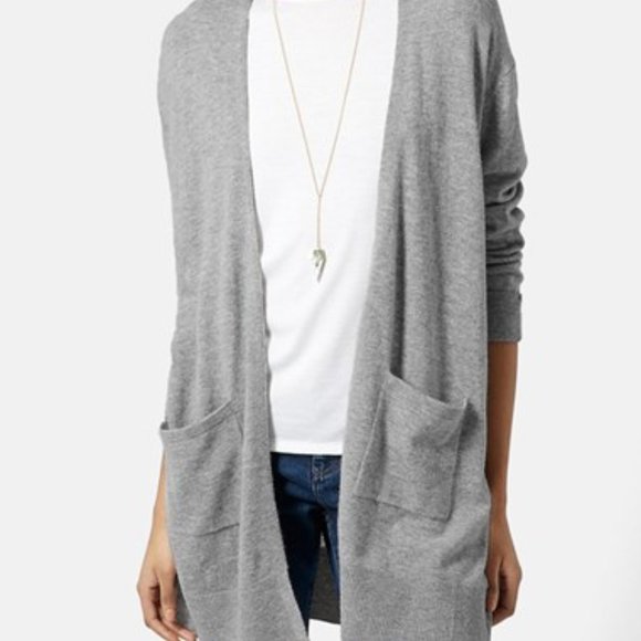 Topshop Sweaters - NWT TOPSHOP light grey cardigan (sz2)